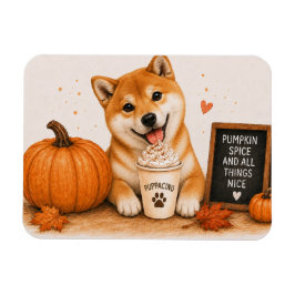 Imán de Shiba Inu Pumpkin Spice