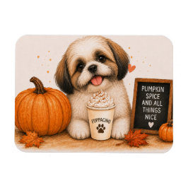 Imán de Shih Tzu con Especias de Calabaza