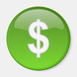 imán de signo de dólar