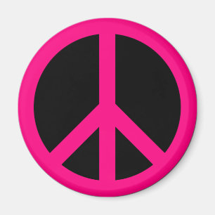 Imán de signo de paz rosa