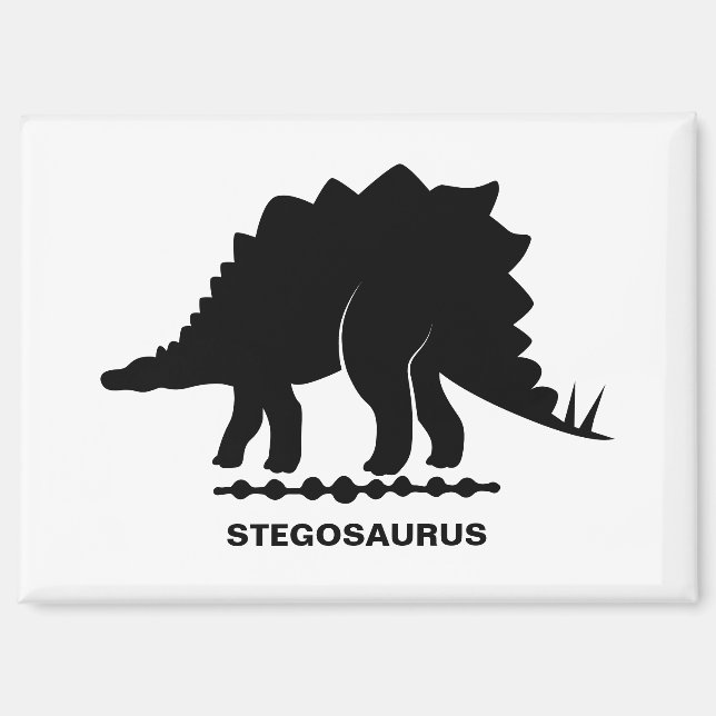 Imán de silueta de dinosaurio Stegosaurus (Anverso)