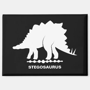 Imán de silueta de dinosaurio Stegosaurus