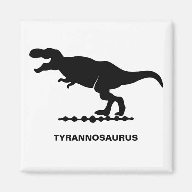 Imán de silueta de dinosaurio Tyrannosaurus (Frente)