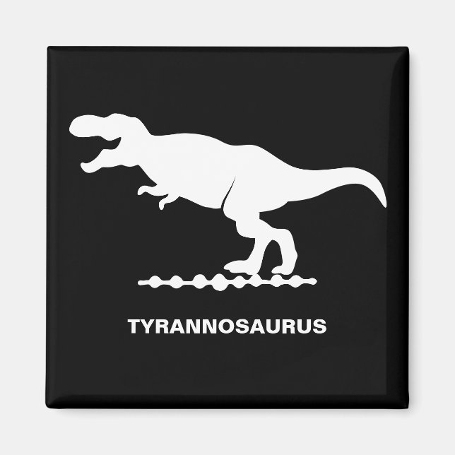Imán de silueta de dinosaurio Tyrannosaurus (Frente)
