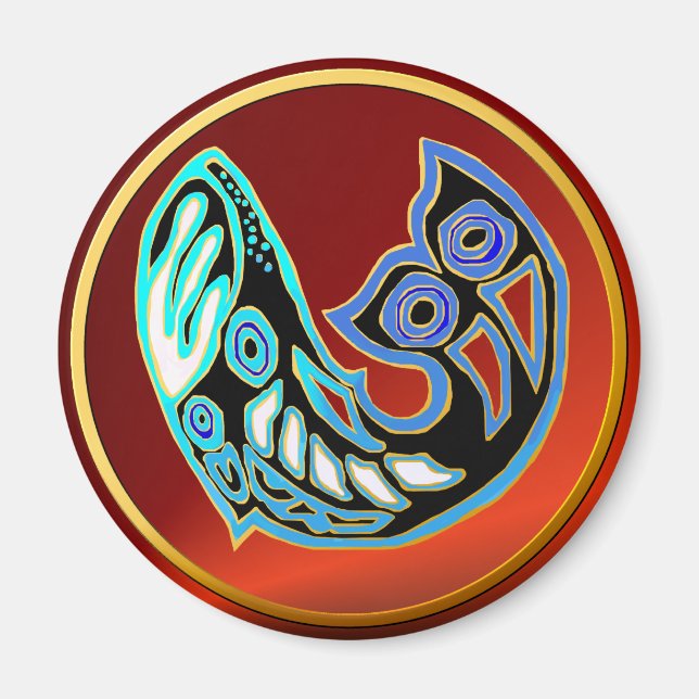 Imán de símbolo de ballena (Frente)