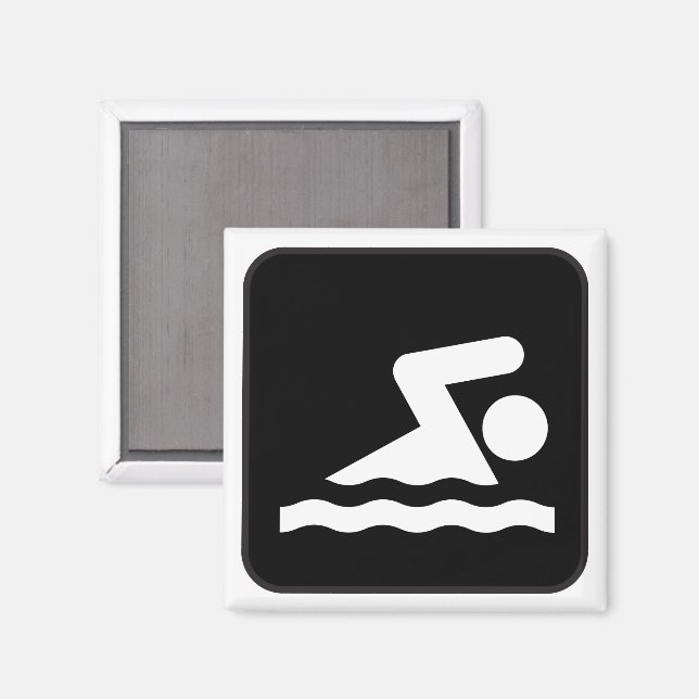 Imán de símbolo de natación (Anverso/Reverso)