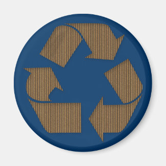 Imán de símbolo de reciclaje de cartón