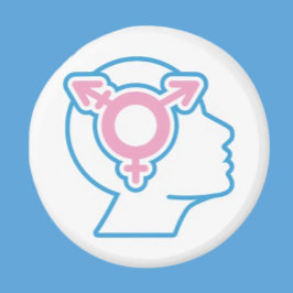 Imán de símbolo del orgullo trans