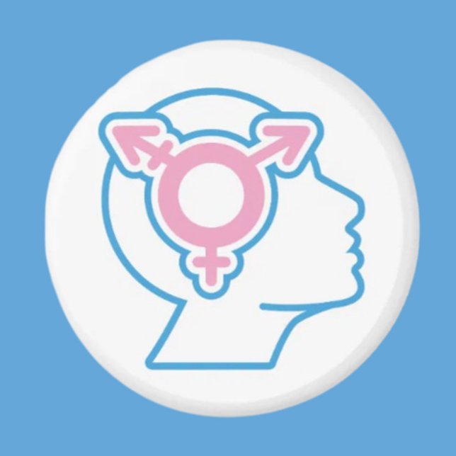 Imán de símbolo del orgullo trans (Subido por el creador)