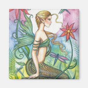 Imán de Sirena Colorida por Molly Harrison