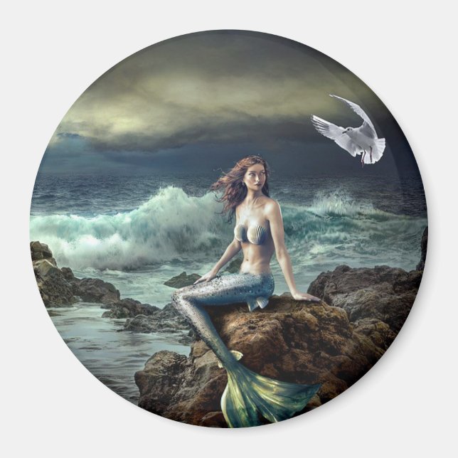 Imán de Sirena de Cuento de Hadas de Arte de Fanta (Frente)