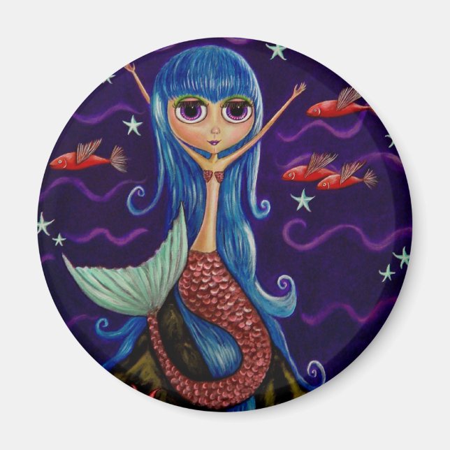 Imán de sirena de peces voladores (Frente)