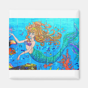 imán de sirena de pelirroja
