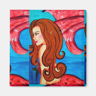 imán de sirena pelirroja