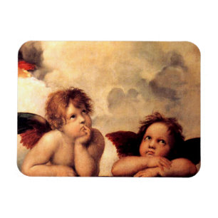 Imán de Sistine Madonna de las querubes de Raphae