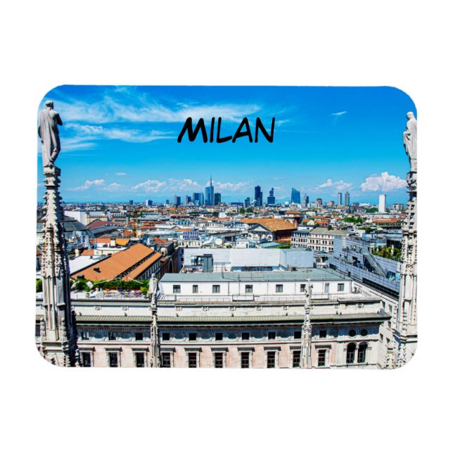 Imán de skyline de Milán (Horizontal)