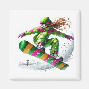 Imán de Snowboarder