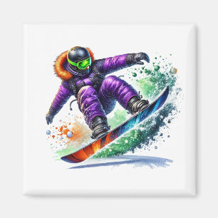Imán de Snowboarder
