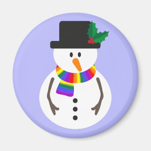 Imán de Snowman del Orgullo LGBT+