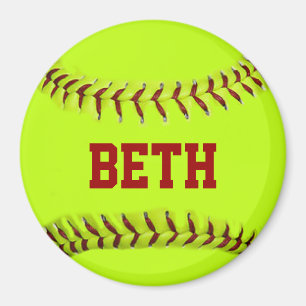 Imán de Softball personalizado