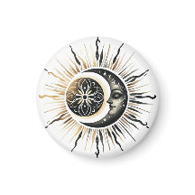 Imán de Sol y Luna | Imán Celestial para Nevera