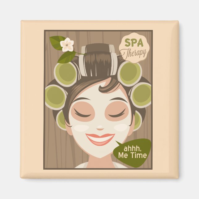 Imán de Spa Tiempo para Mí (Frente)