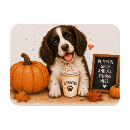 Imán de Springer Spaniel Pumpkin Spice