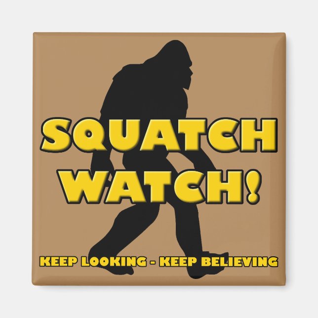 Imán de Squatch Watch Sasquatch Divertido Pie Gran (Frente)