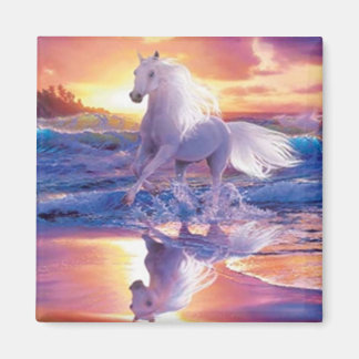 Imán de Stallion blanco
