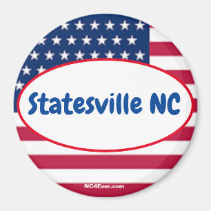imán de Statesville NC Patriotic Places