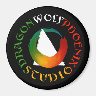 Imán de Studio Dragón Lobo Fénix