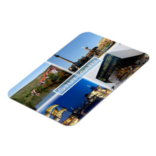 Imán DE Stuttgart - Río Neckar - Schlossplatz -