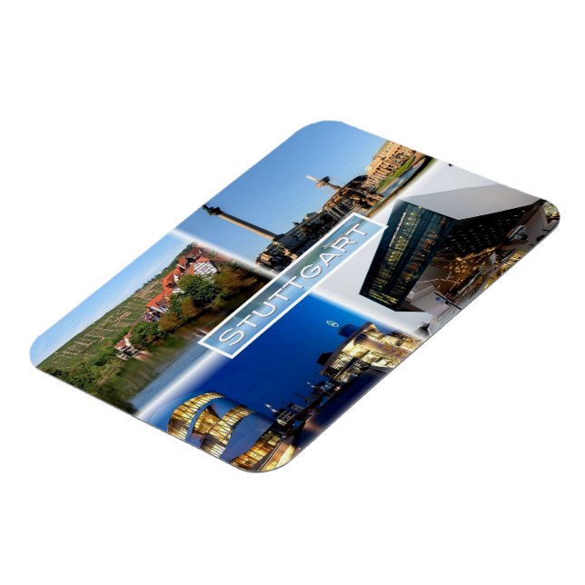 Imán DE Stuttgart - River Neckar - Schlossplatz - (Lado Izquierdo)
