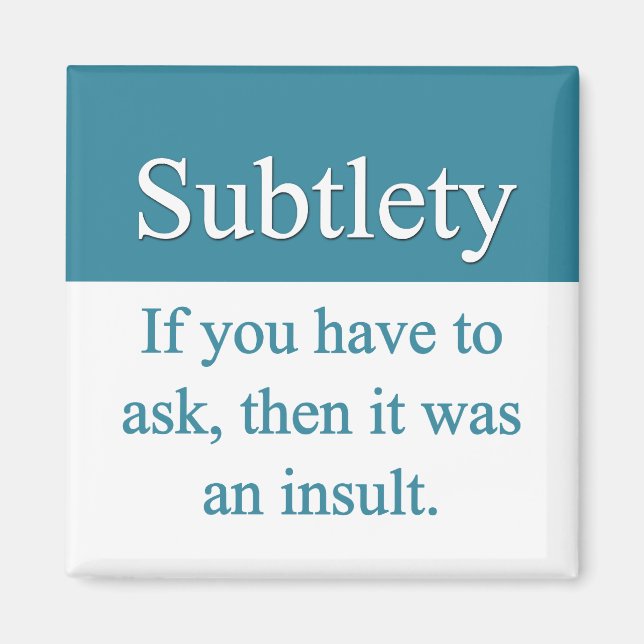 Imán de sutileza (Frente)