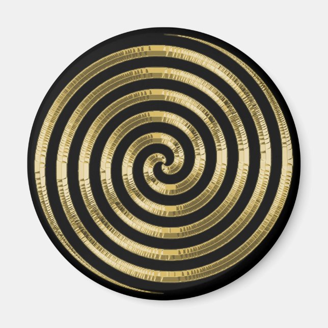 Imán De Swirl Metálico De Oro (Frente)