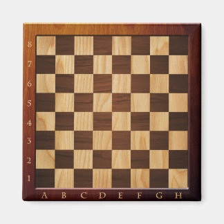Imán de tablero Wood Chess