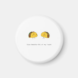 Imán de taco temático, imán de pareja linda
