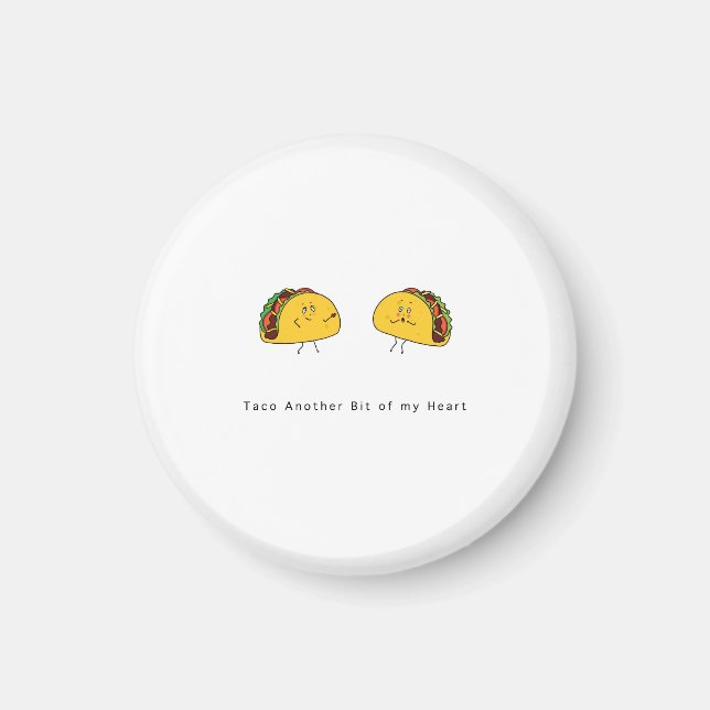 Imán de taco temático, imán de pareja linda (Frente)