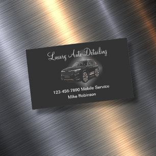 Imán de tarjeta de negocio de detailing móvil de l
