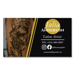 Imán de Tarjeta de Negocio de Tatuajes Modernos