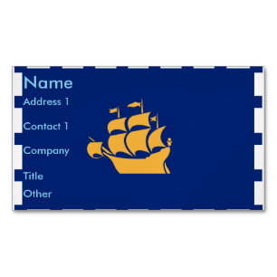 Imán de Tarjeta de Negocios con Bandera de Quebec 