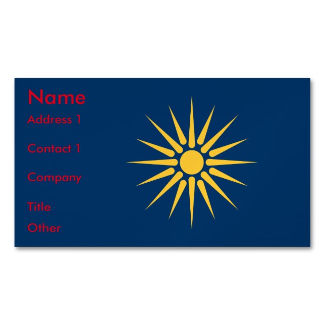 Imán de Tarjeta de Negocios con la Bandera de Mace (Anverso)