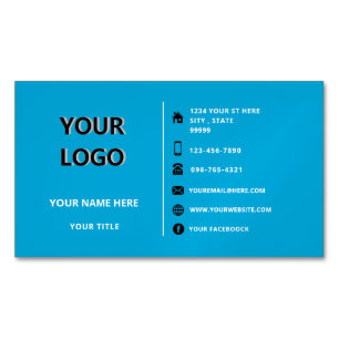 Imán de Tarjeta de Negocios Personalizada con Logo