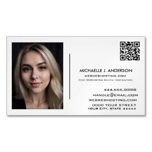 Imán de Tarjeta de Negocios Personalizada - Foto P