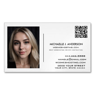 Imán de Tarjeta de Negocios Personalizada - Foto P