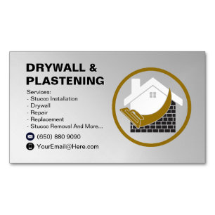 Imán de tarjeta de visita de drywall y yeso