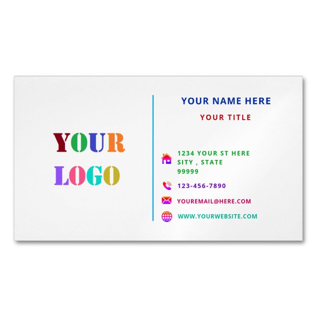 Imán de Tarjeta de Visita Profesional Personalizad (Anverso)