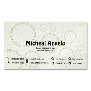 Imán de tarjeta de visita simple