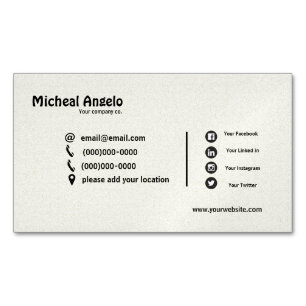 Imán de tarjeta de visita simple