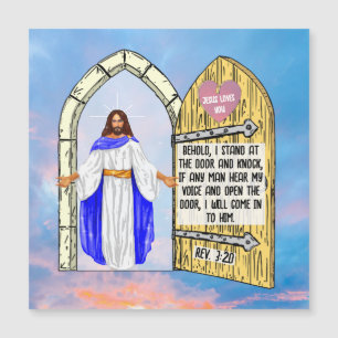 Imán de tarjeta Revelation 3:20
